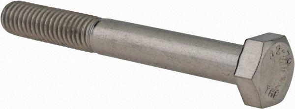 Value Collection 1MAHC0060050CP Hex Head Cap Screw: M6 x 1.00 x 50 mm, Grade 18-8 & Austenitic Grade A2 Stainless Steel Image