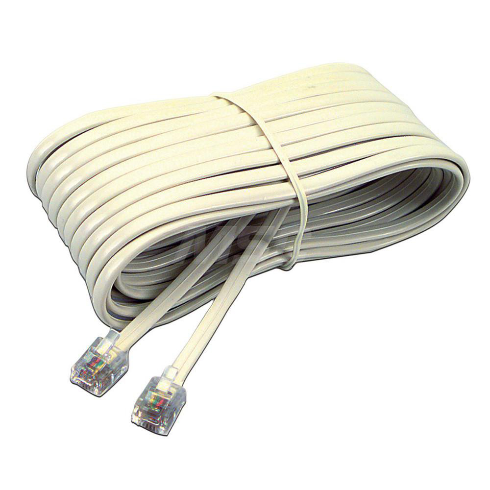 Artistic Telephone Extension Cord, Plug/plug, 25 Ft., Ivory MSC Direct