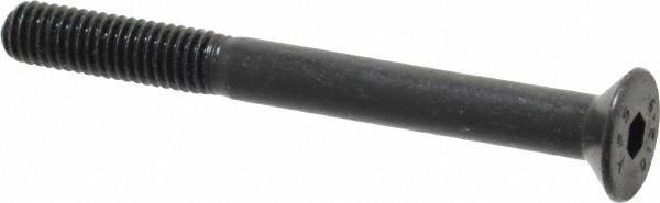 Value Collection 534068PR Flat Socket Cap Screw: Grade 12.9 Alloy Steel, Black Oxide Finish Image