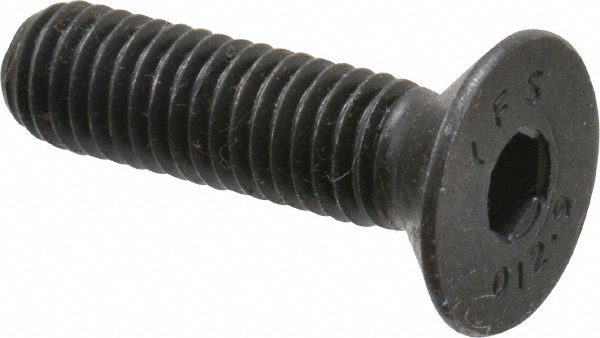 Value Collection 534116PR Flat Socket Cap Screw: Grade 12.9 Alloy Steel, Black Oxide Finish Image