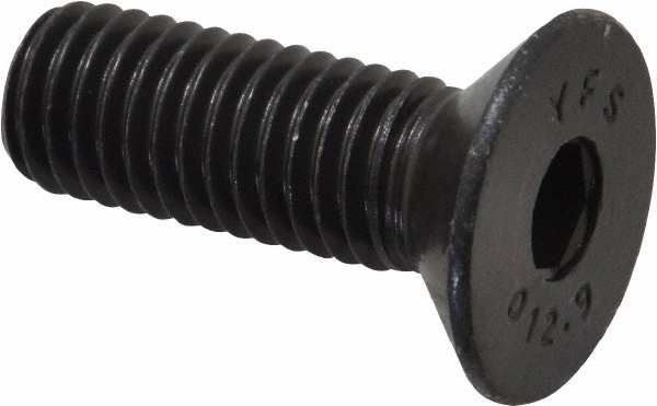 Value Collection 534152PR Flat Socket Cap Screw: Grade 12.9 Alloy Steel, Black Oxide Finish Image