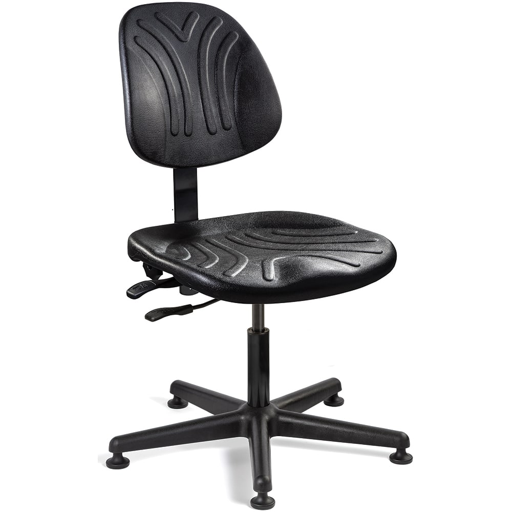 Bevco 7001D Task Chair: Polyurethane, Adjustable Height, 15 to 20" Seat Height, Black 