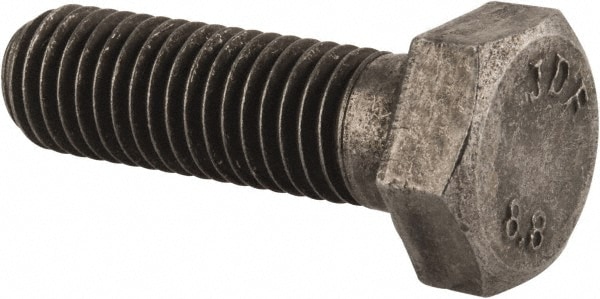Hex Head Cap Screw: M14 x 2.00 x 45 mm, Grade 8.8 Steel, Uncoated