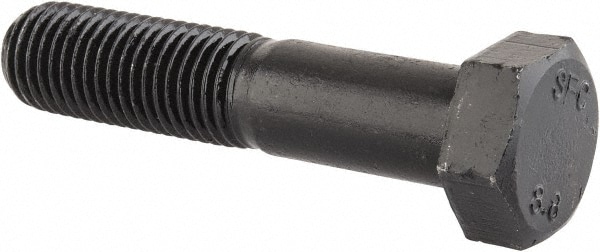 Hex Head Cap Screw: M16 x 2.00 x 75 mm, Grade 8.8 Steel, Uncoated