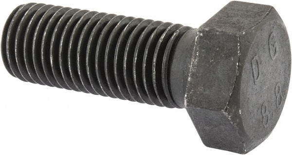 Hex Head Cap Screw: M24 x 3.00 x 65 mm, Grade 8.8 Steel, Uncoated