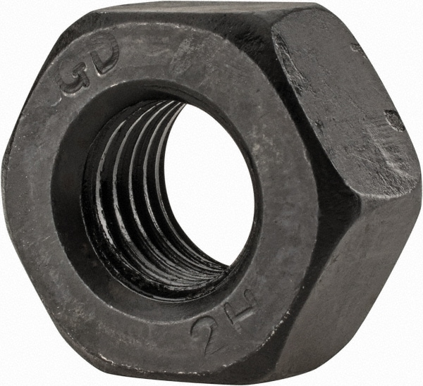 Hex Nut: M18 x 2.50, Grade 2H Steel, Uncoated