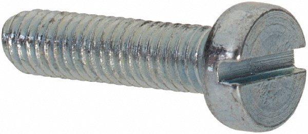 Value Collection Machine Screw: M3x0.5, 12.00 mm Length Under Head, Cheese Head, Slotted - Grade 4.8 Steel, Zinc Finish, DIN 84 & ISO 1207 | 100-Pack