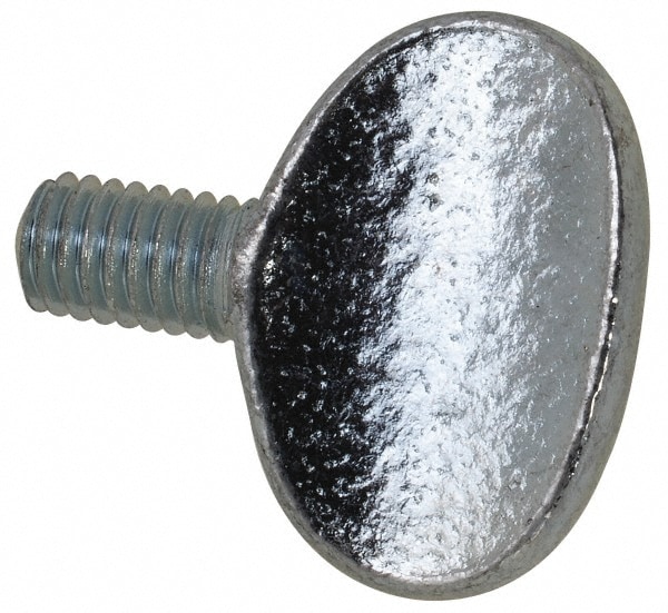 2 Steel Thumb Screw: M6 x 1, Oval Head
