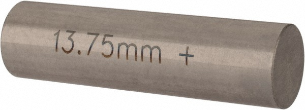Vermont Gage Class ZZ Plus Plug Gage: 13.75 mm Dia, 2.0000" OAL - 0.00508 mm Tolerance, 10 Micro | Part #112313750