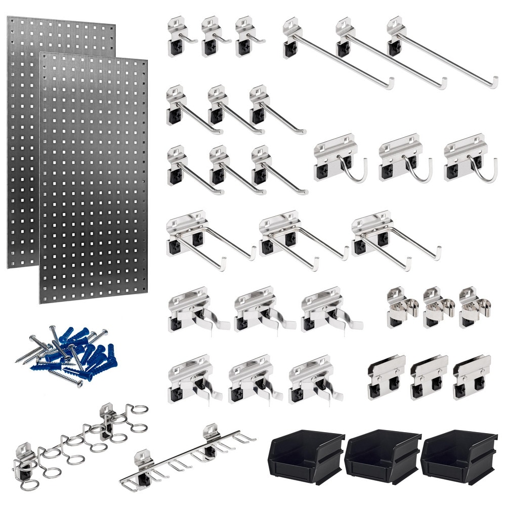 Pegboard Kit: 36 x 18", Stainless Steel