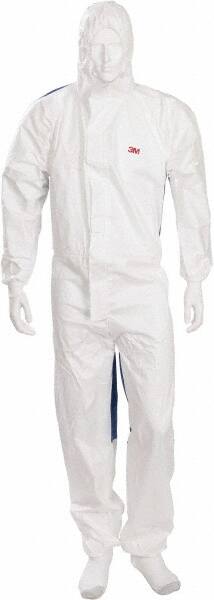 Non-Disposable Rain & Chemical-Resistant Coverall: Blue & White