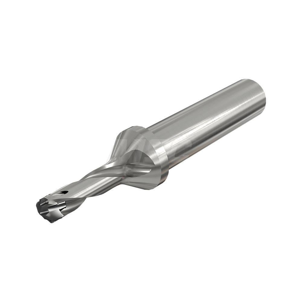 Replaceable-Tip Drill: 0.866 to 0.902" Dia, 2.76" Max Depth, 1" Flatted Shank