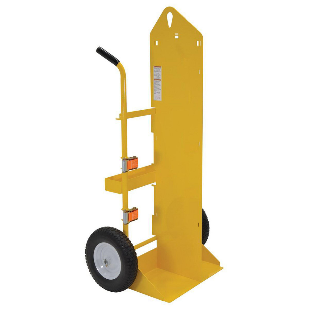 Hand Truck: 500 lb Capacity, 34-1/2" Wide - 16" Foam Filled Wheels, Assembled