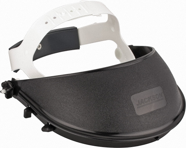 Jackson Safety 14940 Headgear; Type: Face Shield & Headgear ; Headgear Type: Headgear ; Adjustment: Ratchet ; Material: HDPE; HDPE ; Color: Black ; Lens Shade: None Image