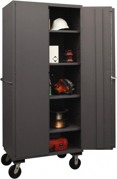 Durham 2501M-BLP-4S-95 Locking Storage Cabinet: 36" Wide, 24" Deep, 80" High Image