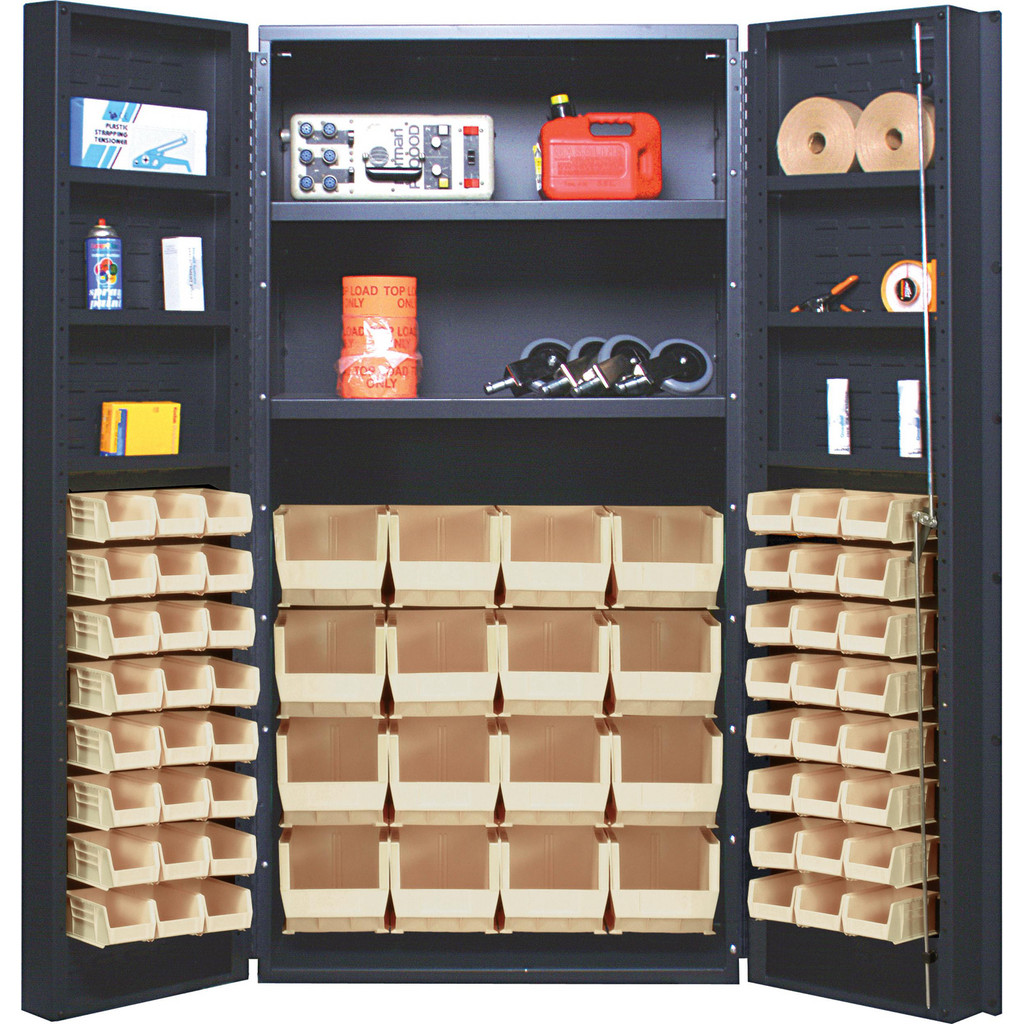Quantum Storage Bin Shelving: Bin Shelving Type: Bin Cabinet; Shelf Type: Adjustable | Part #QSC-32-2S-6DSIV