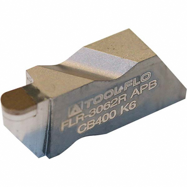 Grooving Insert: FLR3031LAPB CB400, PCBN - Left Hand, 0.0620" Cutting Width, 0.1250" Max Depth, Series Flo-Lock