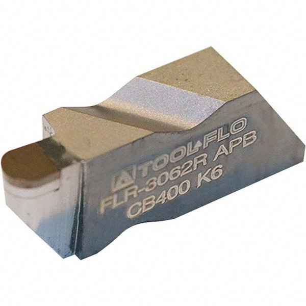 Grooving Insert: FLR3062LAPB CB200, PCBN - Left Hand, 0.1250" Cutting Width, 0.1800" Max Depth