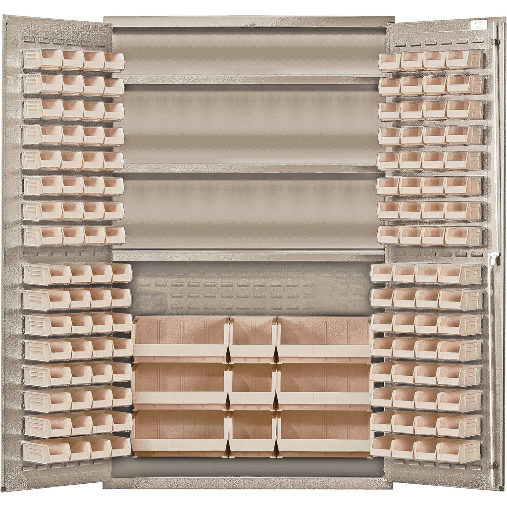 Quantum Storage Bin Shelving: Bin Shelving Type: Bin Cabinet; Shelf Type: Adjustable | Part #QSC-BG-48SIV