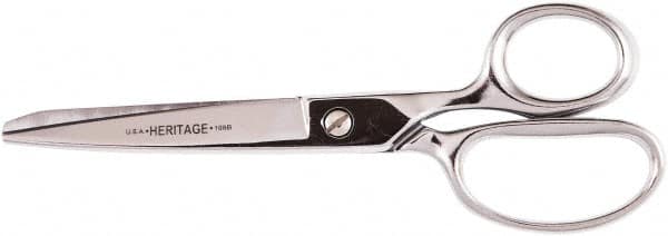 Heritage Cutlery G108B Scissors & Shears: 7-1/4" OAL, 2-3/4" LOC, Chrome-Plated Blades 
