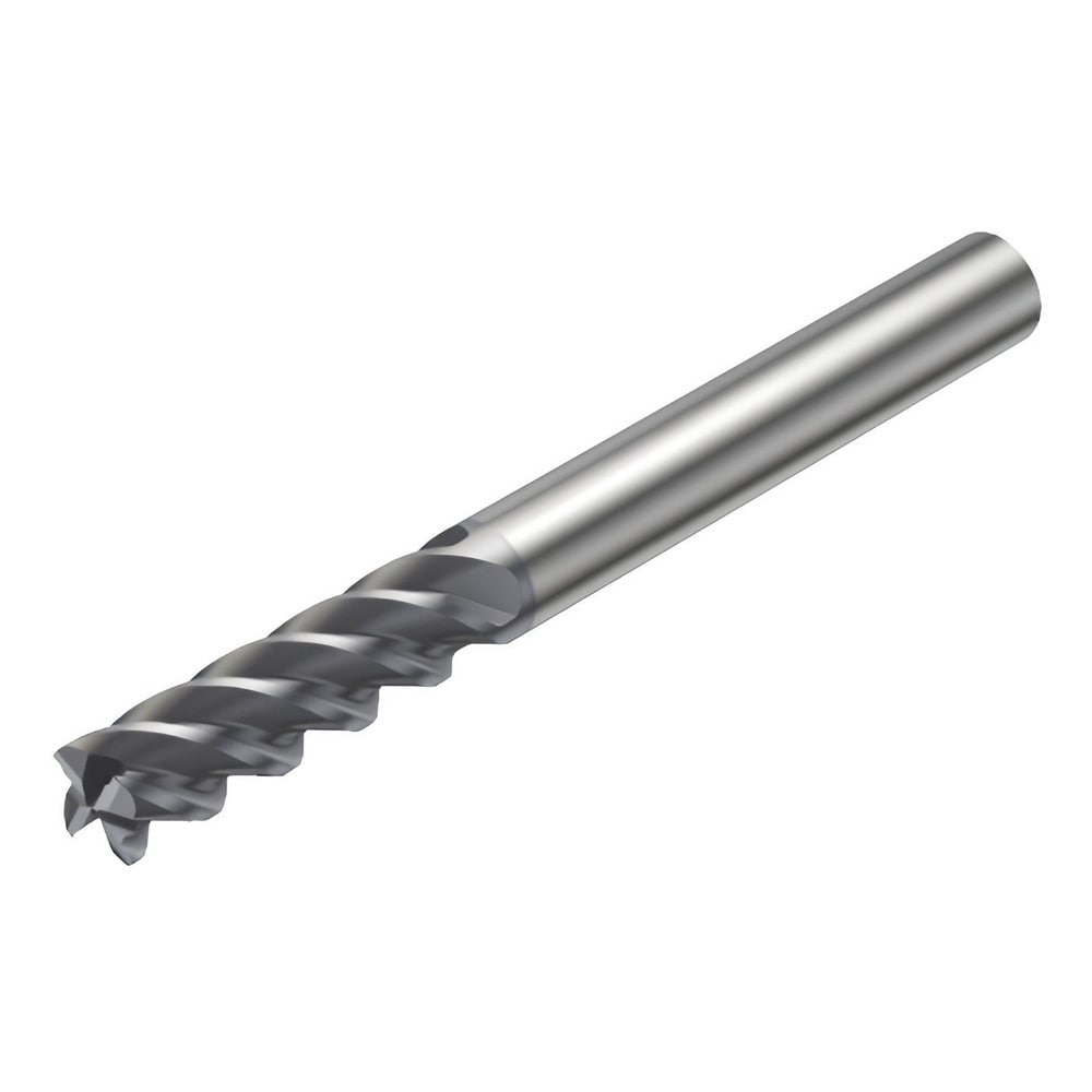 Corner Chamfer End Mill: 3/16" Dia, 3/4" LOC, 4 Flutes, 0.004" Chamfer Width, Solid Carbide