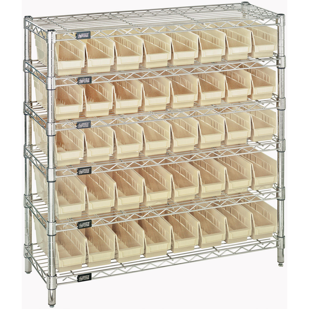 Quantum Storage Bin Shelving: Bin Shelving Type: Bin Shelving Unit; Shelf Type: Adjustable | Part #WR6-36-1236-101IV