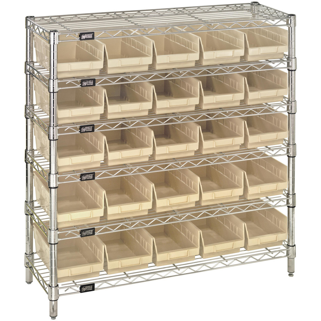 Quantum Storage Bin Shelving: Bin Shelving Type: Bin Shelving Unit; Shelf Type: Adjustable | Part #WR6-36-1236-102IV