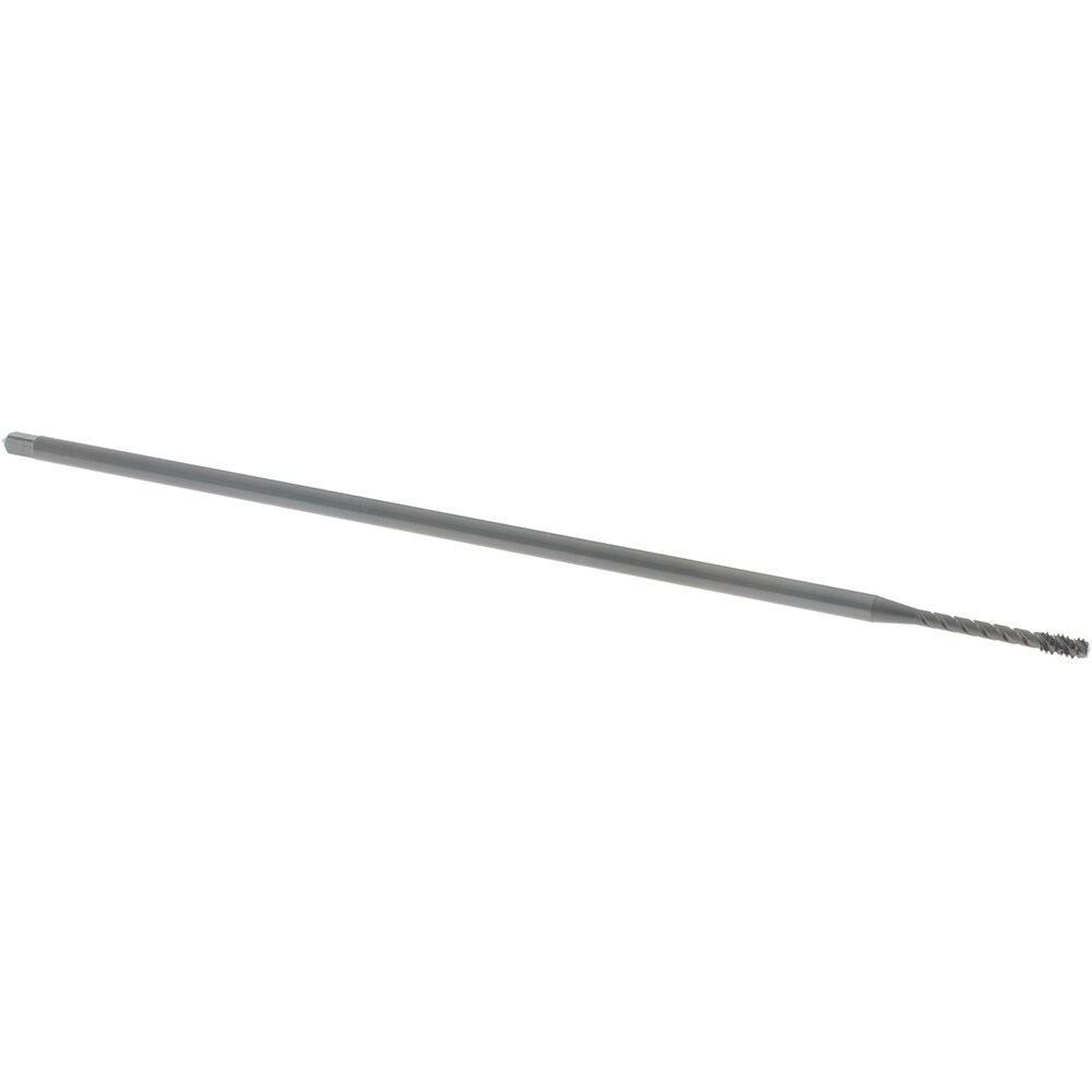 Extension Tap: 4-40, 3 Flutes, H2, Oxide Finish, Vanadium High Speed Steel, Spiral Flute