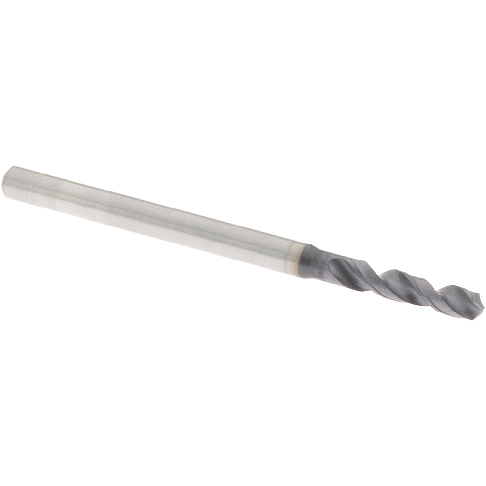 OSG Screw Machine Length Drill Bit: 0.1015" Dia, 130 ° , High Speed Steel - Coated, Right Hand Cut, Spiral Flute, Straight-Cylindrical Shank, Series
