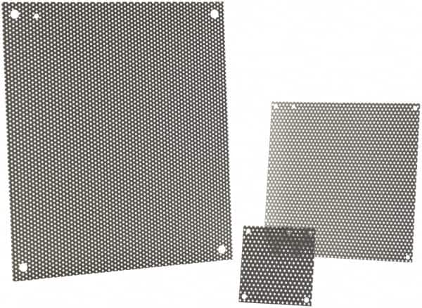 nVent Hoffman A6N6PP 4-1/4" OAW x 4-1/4" OAH Powder Coat Finish Electrical Enclosure Perforated Panel 