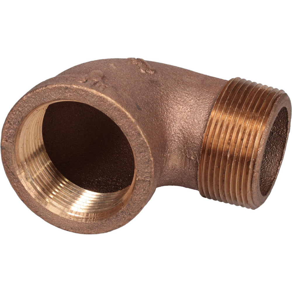 Brass Pipe 90 ° Street Elbow: 1-1/2" Fitting, Threaded, FNPT x MNPT, Class 125, Lead Free