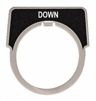 Half Round, Aluminum Legend Plate - Down