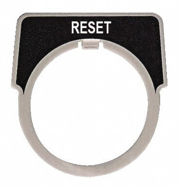 Half Round, Metal Legend Plate - Reset