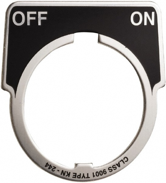 Half Round, Metal Legend Plate - Off-On