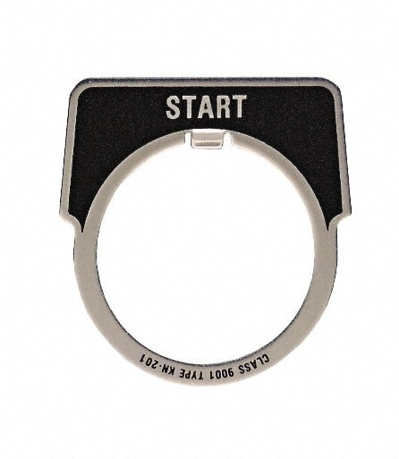 Half Round, Aluminum Legend Plate - Start