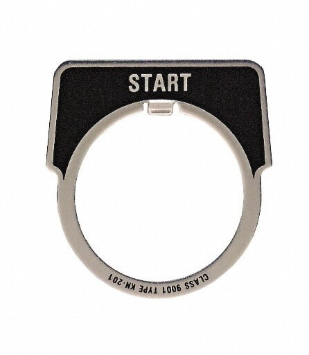 Half Round, Aluminum Legend Plate - Start