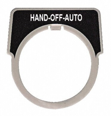 Half Round, Aluminum Legend Plate - Hand-Off-Auto