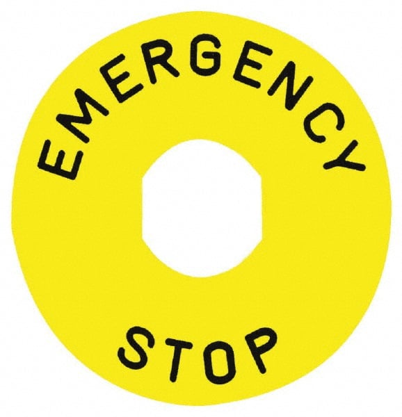 Round, Legend Plate - Emergency Stop