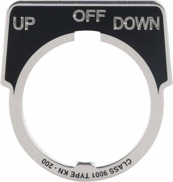 Square D - Metal Legend Plate - Up-Off-Down | MSC Direct