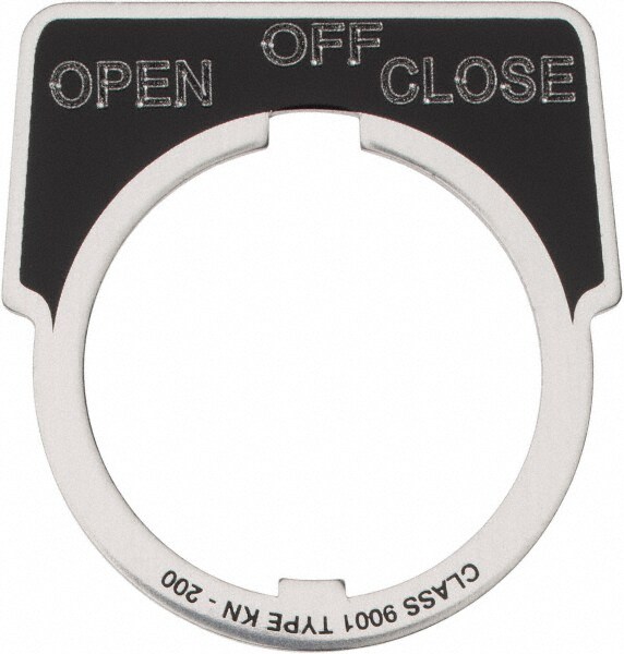 Metal Legend Plate - Close, Off, Open