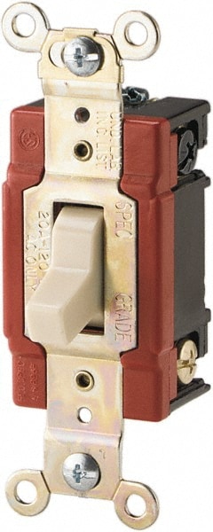 3 Pole, 120 to 277 VAC, 20 Amp, Industrial Grade Toggle Three Way Switch