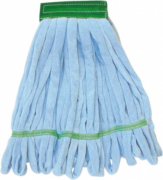 Wet Mop Loop: Clamp Jaw, Medium, Blue Mop, Microfiber