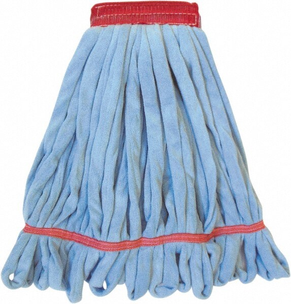 Wet Mop Loop: Clamp Jaw, Large, Blue Mop, Microfiber