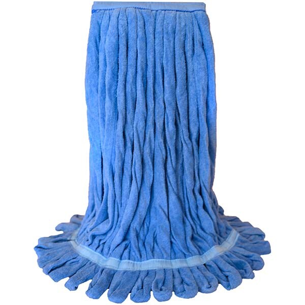 Wet Mop Loop: Clamp Jaw, Large, Blue Mop, Microfiber
