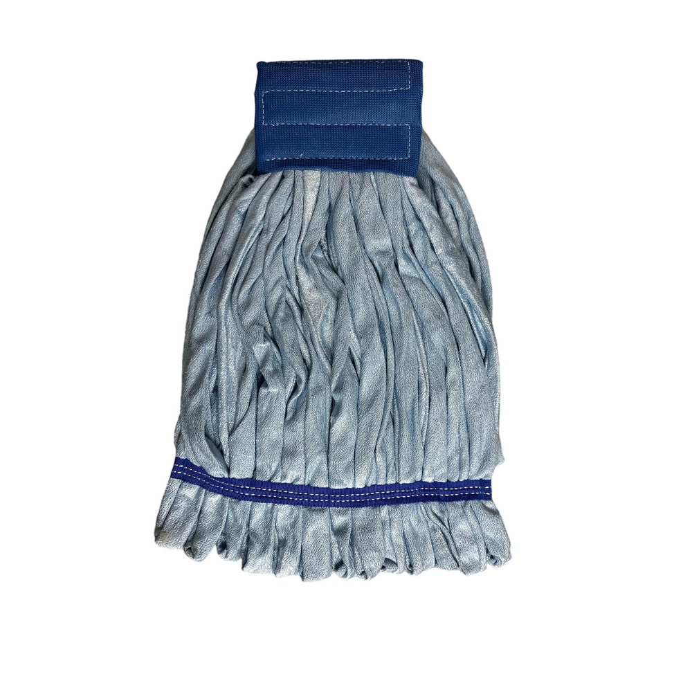 Wet Mop Loop: Clamp Jaw, Large, Blue Mop, Microfiber