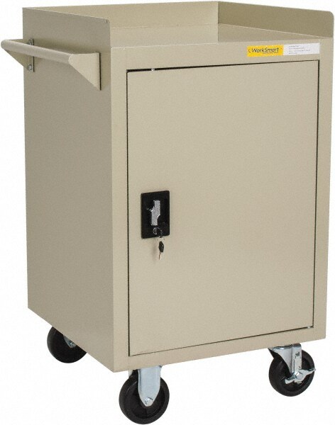 Mobile Bench Mobile Work Center: 22" OAD, 1 Drawer, 1 Shelf