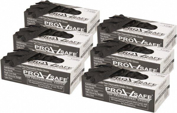 Disposable Gloves: Size Large, 5 mil, Nitrile