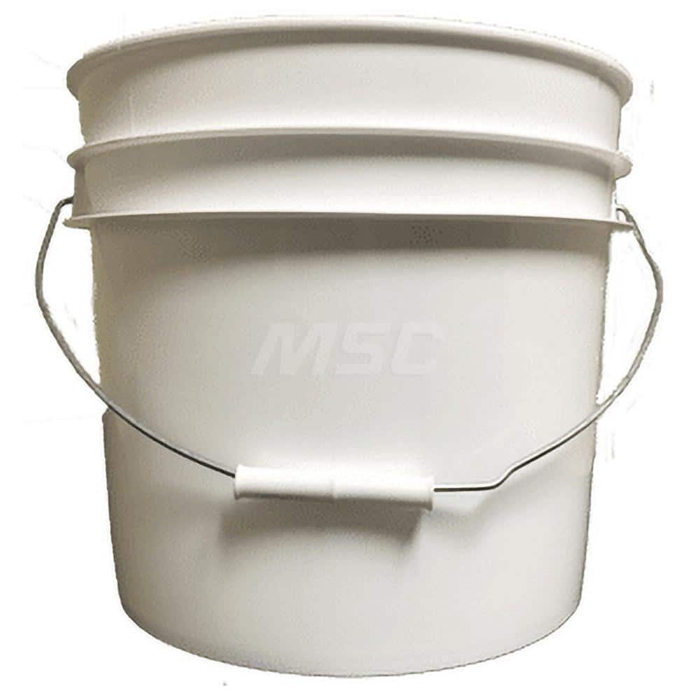 Vestil PAIL-SCR-5-W, 5 Gallon Screw-Top Plastic Pail & Lid - White