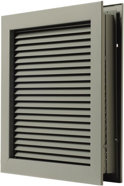 13" Wide x 13" High, Solid Steel Louver
