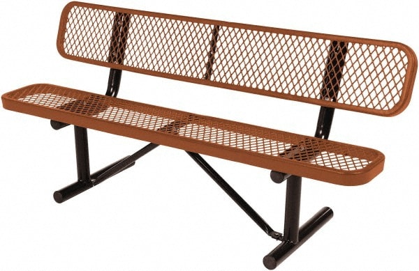 Long outlet metal bench